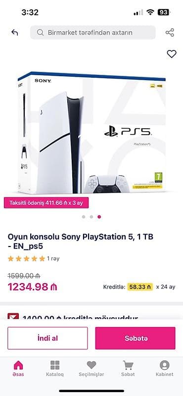 ps5 pro kontakt home: Məhsul: Oyun konsolu Sony PlayStation 5, 1 TB – EN_ps5 Xüsusiyyətlər — 1