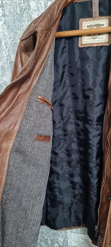 dəri paltar: Кожаная куртка немецкого бренда milestone 
размер 56
germany 🇩🇪 — 4