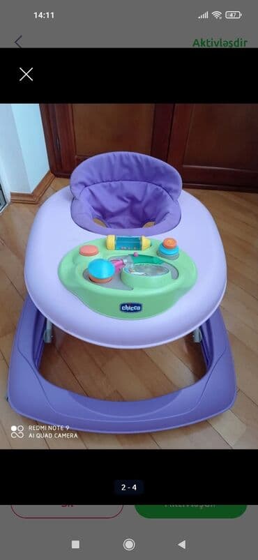 Столы для кормления: Chicco uşaq yürüteci - Rəng: bənövşəyi/lilac çərçivə və oturacaq — 3