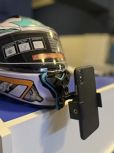 moto 360: Motosiklet dəbilqəsi üçün ağız hissəsinə quraşdırılan telefon tutacağı — 2