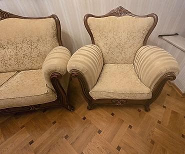 kagiz qebulu: Klassik üslubda yumşaq mebel dəsti - Tərkib: 3 yerlik divan, 2 yerlik — 3