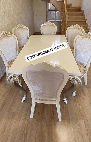 avtomobil oturacağı: 390₼ MASA desti :-TƏCİLİ SATILIR‼️* 6oturacağı var yaxşı vəziyyətdədir — 1