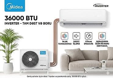televizorlar smart: Kondisioner Midea, Yeni, 100-dən çox kv. m, Kredit var — 5
