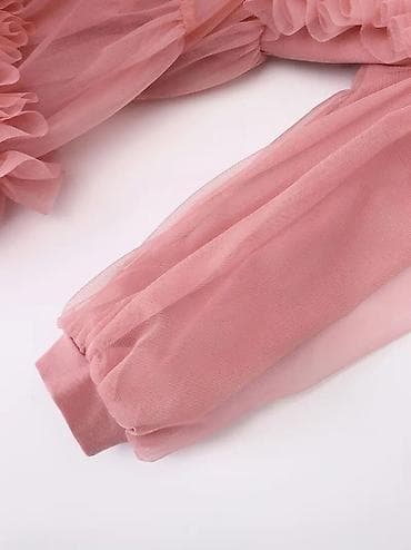 oz dirnagina gel: Məhsul: Qız uşaqları üçün şifon-paxlava tərzli pərdəli paltar - Rəng — 6