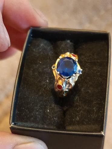 сапфир: Кольцо, Серебро, 958 проба, Сапфир — 1
