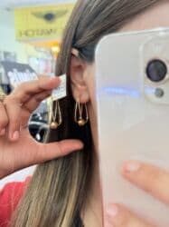 Очки: Серьги, Желтое золото, 585 проба — 5