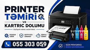 масаж: Bütün növ ağ-qara və rəngli kartriclərin satışı, dolumu və təmiri — 7