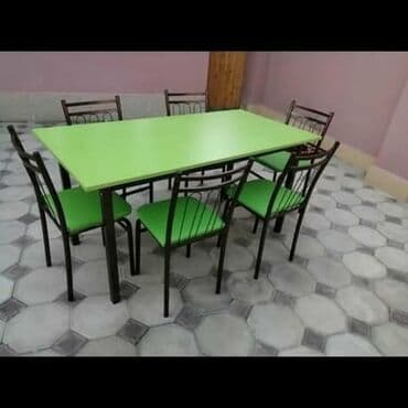 Masa və oturacaq dəstləri: Qonaq otağı üçün, Yeni, Açılan, Dördbucaq masa, 4 stul — 26