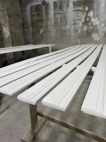 otaq qaplar: Ağ rəngdə MDF/PVC dekorativ plintus və profil zolaqları - Material — 7