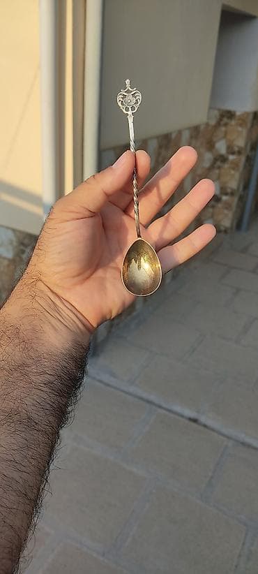 Gümüş çay qaşıqları dəsti (2 ədəd) - Material: 98 faiz tam gümüş — 5