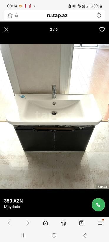 hamam vannalar: Moydadır (hamam üçün lavabo və alt dolab) Krantsiz satilir ve boyuk — 3