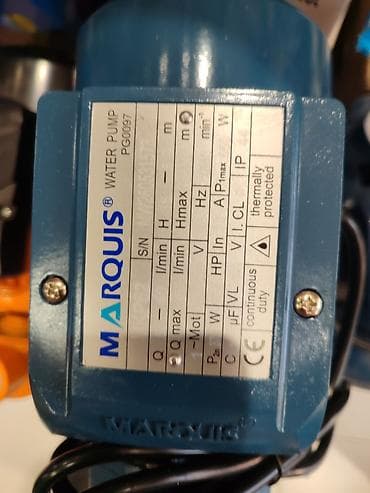 ev alətləri: MARQUIS MKP62 su nasosu - Tip: Mərkəzdənqaçma (centrifugal) su — 3
