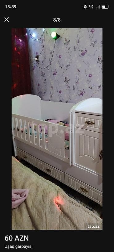 kitab dolabı: Oğlan və qız üçün, Çarpayı, Bazasız, Matrassız, Siyirməli — 4