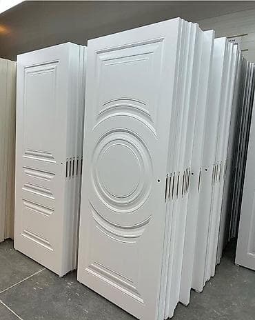 Ağ rəngli MDF iç qapılar - Material: yüksək sıxlıqlı MDF panel -