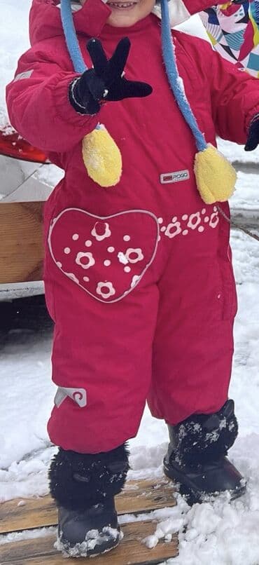 вещи бу купить: Uşaq geyimləri dəsti – 4 ədəd 1) Qırmızı don + qulaqlı yaxalıq - — 9