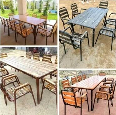 toxunma saplar satisi: Yeni, Kvadrat masa, 10 stul, Açılmayan, Stullar ilə, Taxta, Azərbaycan — 5