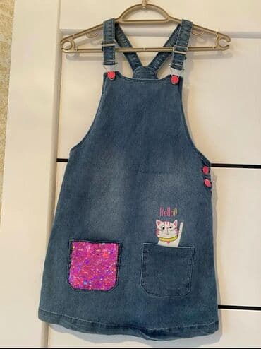 джинсовое платье для девочки: Don, Gündəlik, 9 - 10 yaş — 2