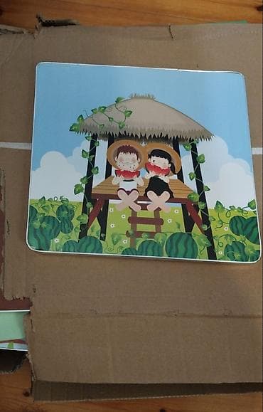 tavan fiqurlari sekilleri: Uşaq üçün masa-stul dəsti - Rəngarəng, cizgi obrazlı dizayn: masaüstü — 2