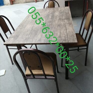 stol stul işlenmiş: Yeni, Künc masa, Açılmayan, Stullar ilə, Taxta, Azərbaycan — 29