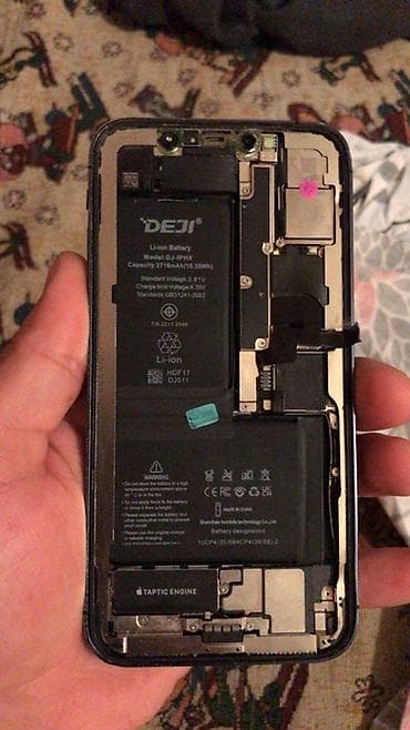 1155 plata: IPhone X, 64 GB, Göy, Qırıq — 2
