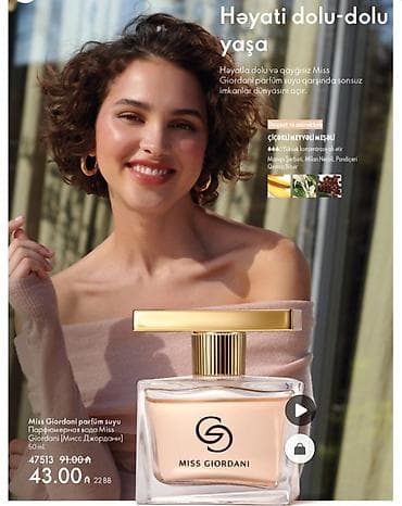 Miss Giordani parfüm suyu – 50 ml Təsvir: - Elegant və mürəkkəb