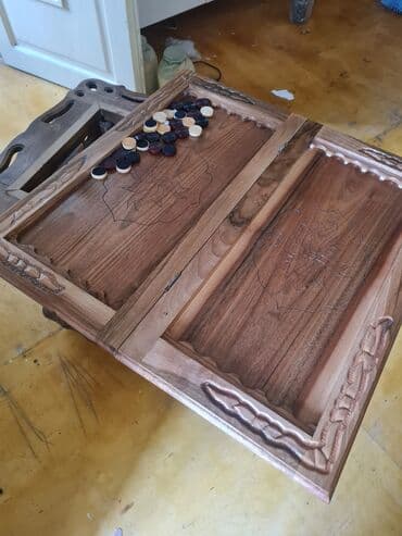 nerd sekilleri: Taxta oyma naxışlı nərd-qapalı stol dəsti qiymetde razilasmaq olar - — 2