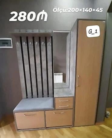 Dəhliz üçün çoxfunksiyalı mebel dəsti - Qiymət: 280₼ (şəkildə