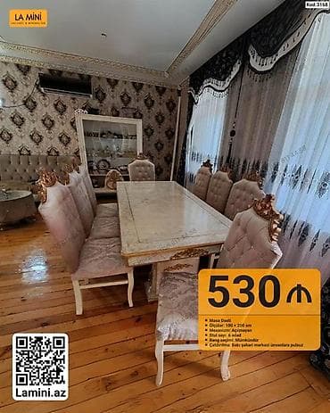 kohnə stul: Masa dəsti – klassik dizayn – Ölçülər: 100 × 200 sm – Mexanizm — 1