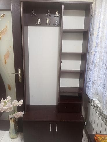 100: İşlənmiş, 2 qapılı, Qəhvəyi, Digər material, Açılan, Düz dolab — 1