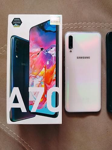 keyslər: Samsung Galaxy A70, 128 GB, rəng - Ağ, Barmaq izi — 5