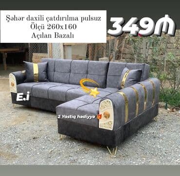 Künc divan, Yeni, Açılan, Bazalı, Parça, Şəhərdaxili pulsuz çatdırılma