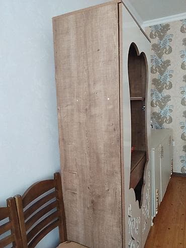 pulsuz dolab: Dekorativ vitrin/dolab - Material: laminat/MDF kombinasiya, ağ və — 2