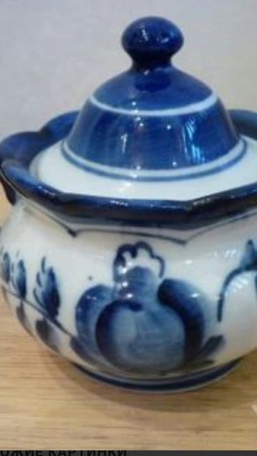 сахарница: Старинная сахарница Гжель.Клеймо треугольник — 2