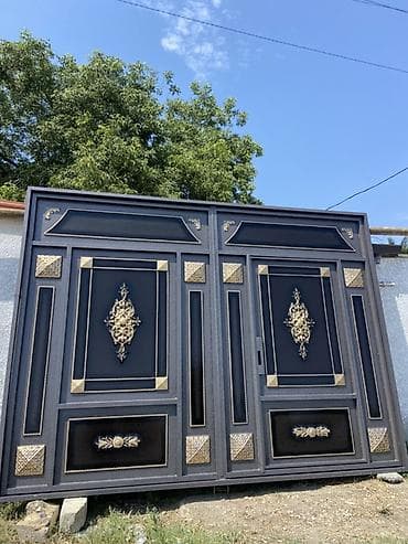 qapi dekoru: Yeni Dəmir Həyət darvazası, Yana açılan, 350 m, Mexaniki, Qapı ilə, Kredit var, Ödənişli quraşdırma, Ünvandan götürmə, Ödənişli çatdırılma, Rayonlara çatdırılma — 1