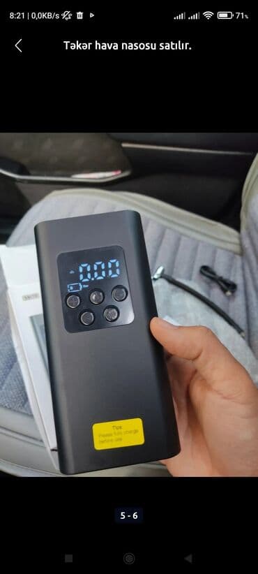 Qoşqular: Universal təkər nasosu satıram, Usb ilə olan tiplidir, zaryatkaya — 5