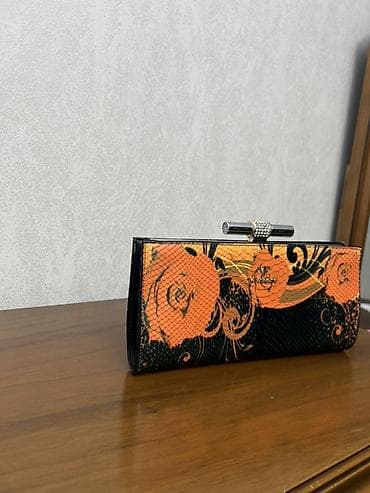 Платья: Qadın gecə klatçı – narıncı-qara naxışlı - Forma: uzun, sərt korpuslu — 1