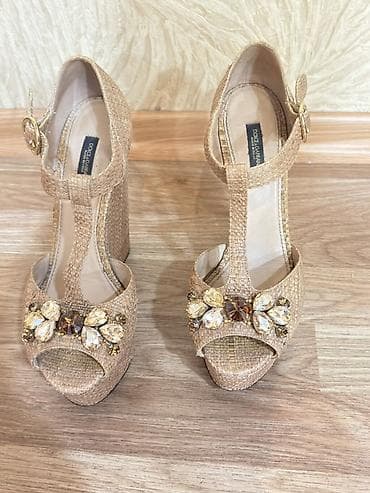 Qadın ayaqqabıları: Dolce &Gabbana qadın platforma sandaleti 100 faiz ORJINAL 39 — 1