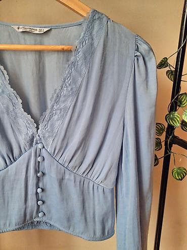 Stradivarius cropped long-sleeve blouse. S ölçü. 10/10 - defektsiz — 2