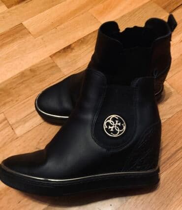 dəri qadın botilyonu: Guess, Ölçü: 38, rəng - Qara, İşlənmiş — 1