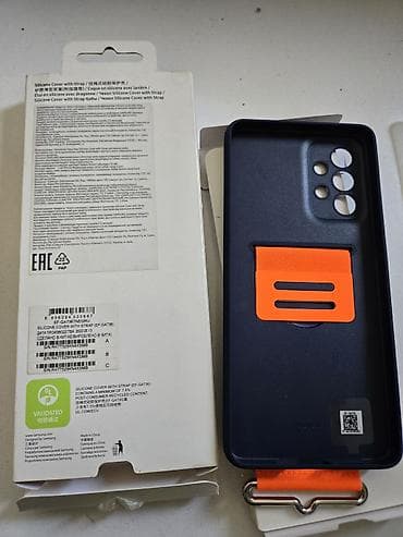 planşet kabro: Samsung Galaxy A73 üçün orijinal kabro – Silicone Cover with Strap — 3