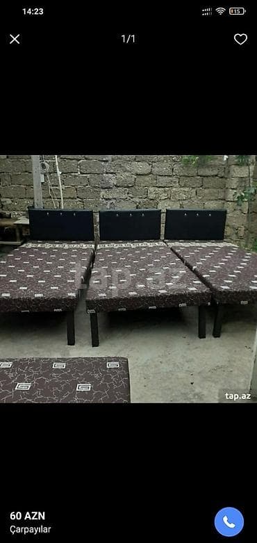 Çarpayılar təzə 1 nəfərlik 60 manat 2 nəfərlik 110 manat Hazırı var