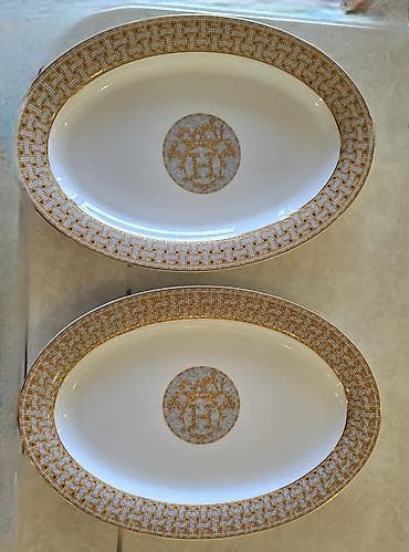 Boşqablar, 2 ədədli dəst, rəng - Ağ, Farfor