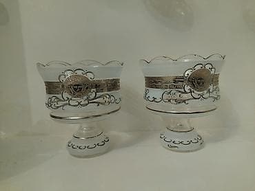 dəst: Qədimi üslubda bəzədilmiş şüşə dəst Konfet qablari cutu 40 manat. Yeni — 2