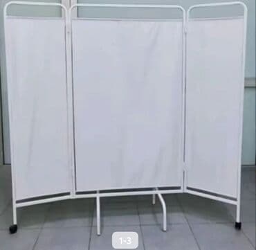ekran sekilleri 3d: Tibbi paravan – 3 bölməli, qatlanan model. - Metal karkas: ağ — 1