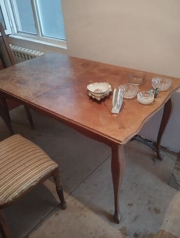 деревянные столы стулья: Гостиный стол, Раскладной, Дерево, Прямоугольный стол — 1