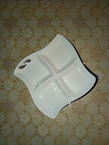 edviyat qabi: Boşqablar, 1 əd, rəng - Ağ, Keramika, Türkiyə — 1