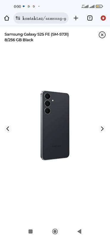samsung galaxy s20 fe: Samsung Galaxy S25 FE, 256 GB, rəng - Qara, Face ID — 2