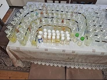 aminol yağ: Məhsul: Ətriyyat üçün müxtəlif həcmli şüşə qablar və flakonlar dəsti — 1
