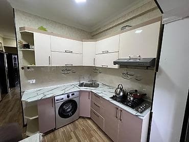 Künc mətbəx mebeli – L formalı dizayn - Ölçülər: sol bucaq üzrə 1.95