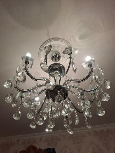 listur alti: Çılçıraq, 7 lampa, Şüşə — 3